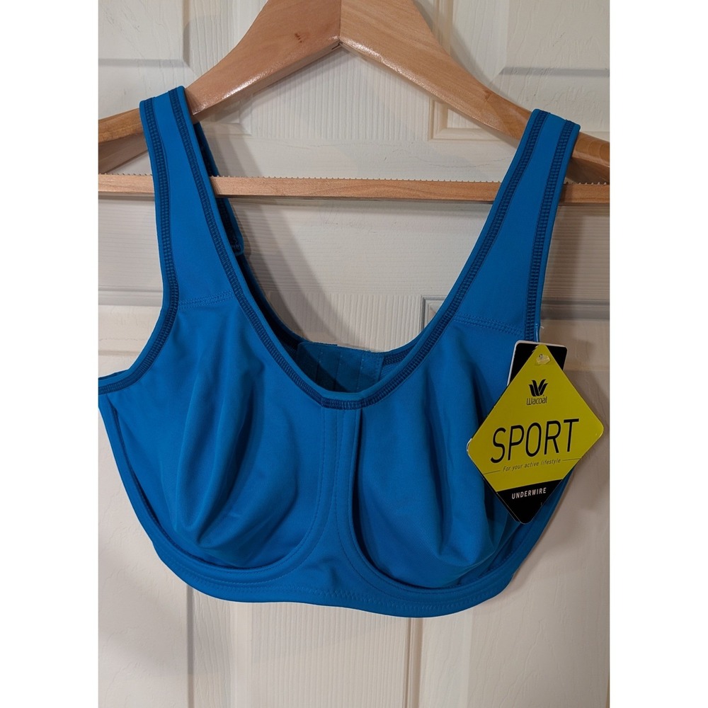 Wacoal Sport Underwire Bra 855170 Blue High Impact 34DDD NEW